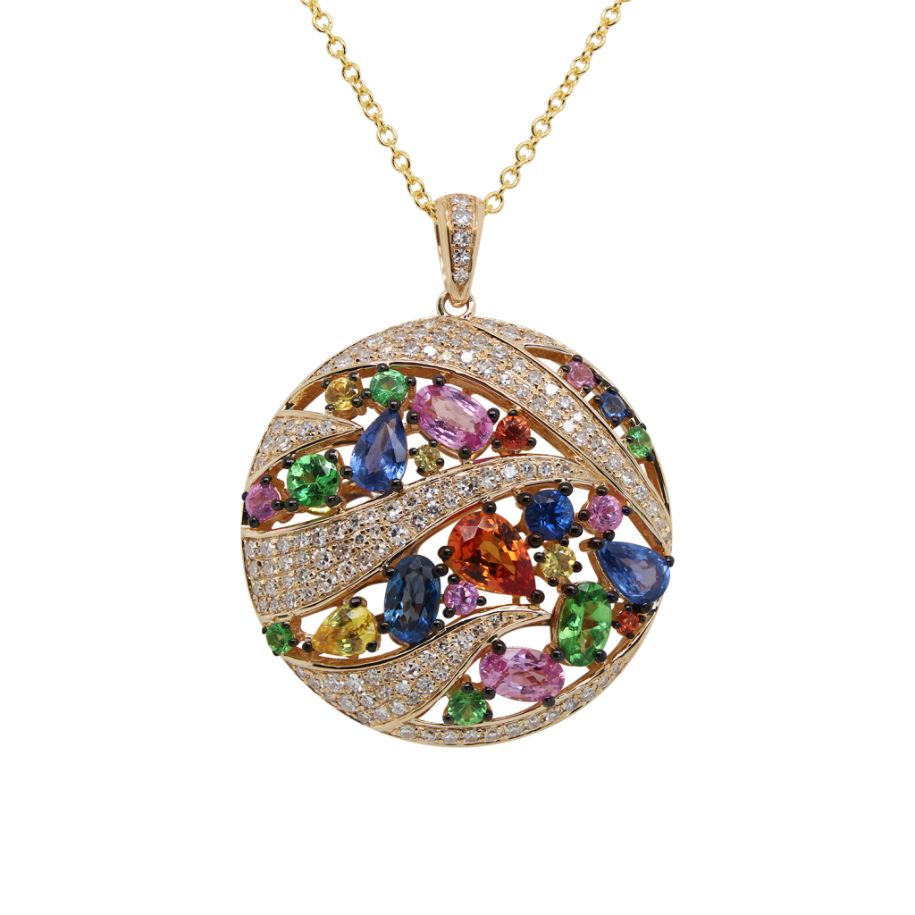 EFFY Rainbow Sapphire Pendant - Lilliane's Jewelry