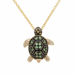 EFFY Tsavorite Turtle Pendant