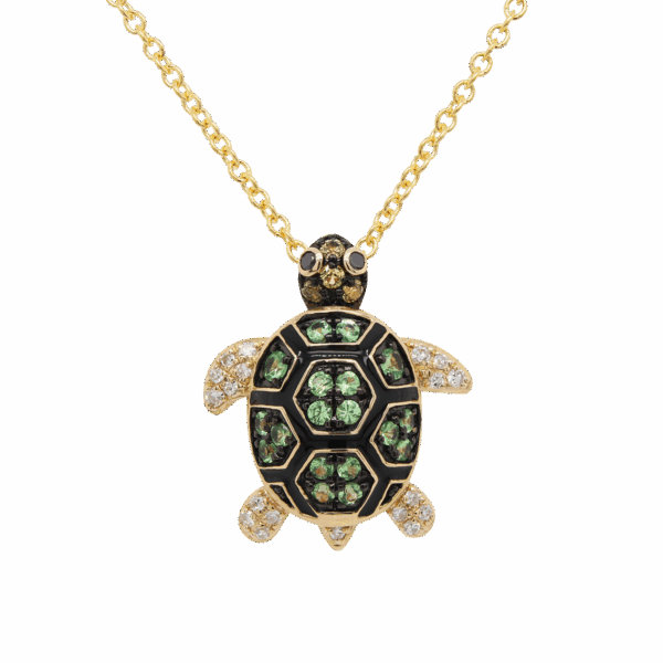 EFFY Tsavorite Turtle Pendant