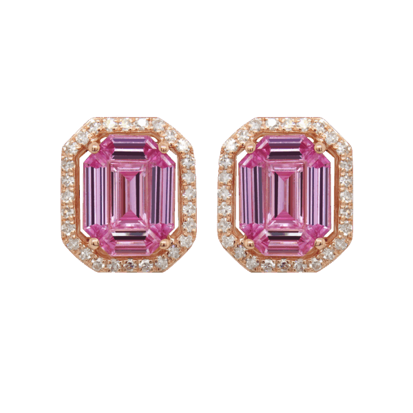 EFFY Pink Sapphire Stud Earrings