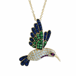 EFFY Sapphire Hummingbird Pendant