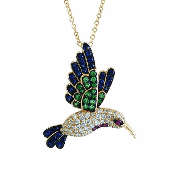 EFFY Sapphire Hummingbird Pendant