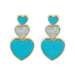 EFFY Turquoise Heart Earrings