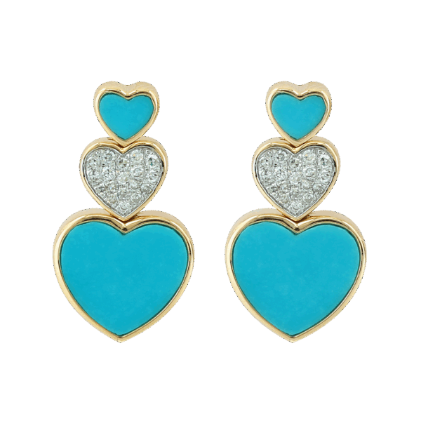 EFFY Turquoise Heart Earrings
