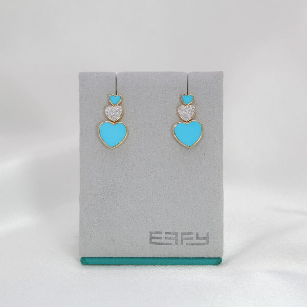 EFFY Turquoise Heart Earrings - Image 2