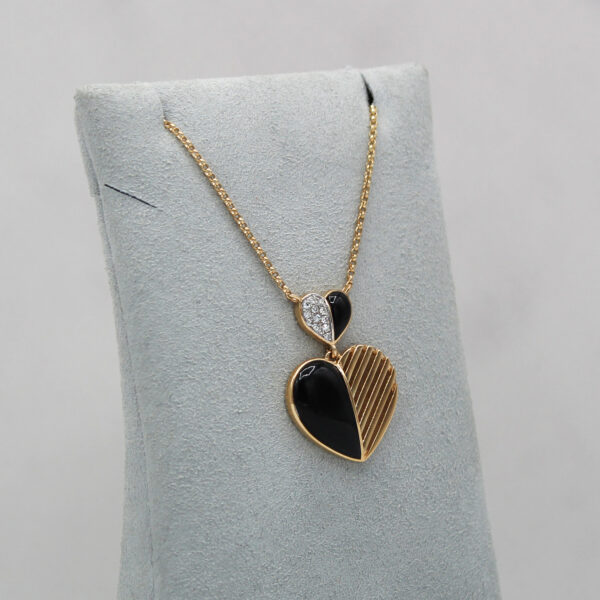 EFFY Onyx Heart Pendant - Image 3