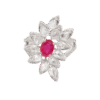 "Poinsettia" Diamond and Ruby Ring