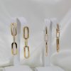 "Modern Minimalist" Diamond Paperclip Earrings - Image 3