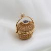 "Nantucket Basket" 14kt Gold Vintage Pendant - Image 2