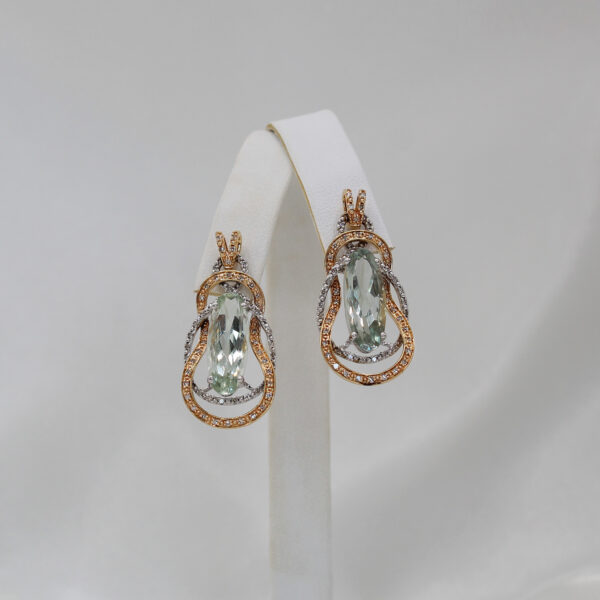 "Ethereal Elegance" Green Amethyst Earrings - Image 2