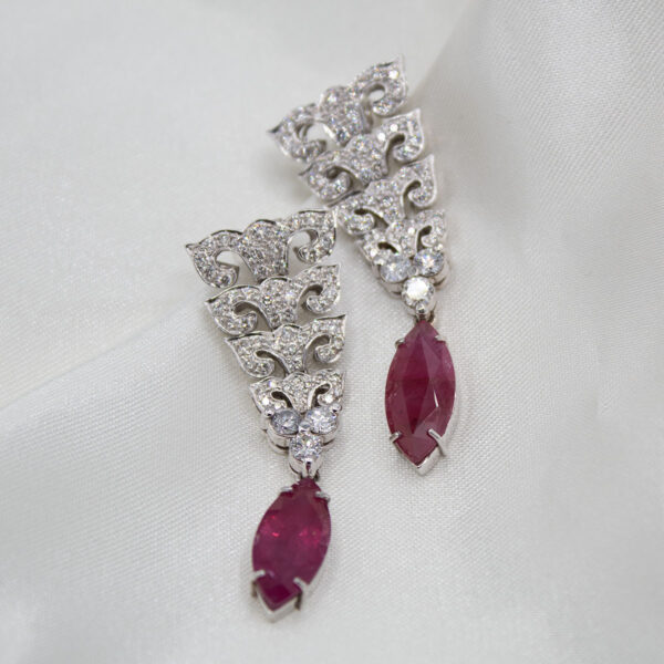 "Lavish" Vintage Ruby Earrings - Image 2