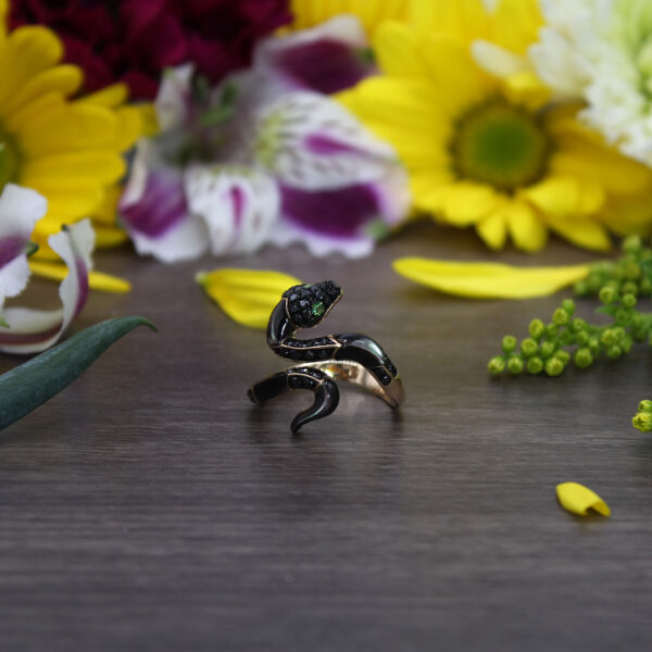 EFFY Diamond and Tsavorite Snake Ring - Image 2