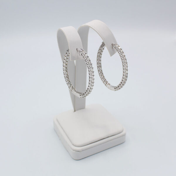 "Astonishing" Diamond Hoop Earrings - Image 3
