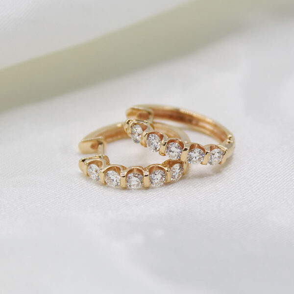 "Sparkling Embrace" Diamond Earrings - Image 3