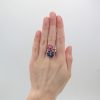 "Pansies" Iolite and Pink Tourmaline Ring - Image 3