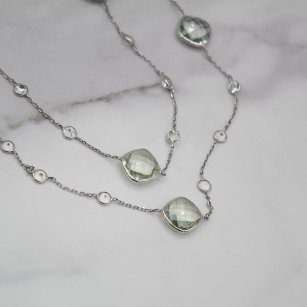 "Winter Mint" Green Amethyst Necklace - Image 2