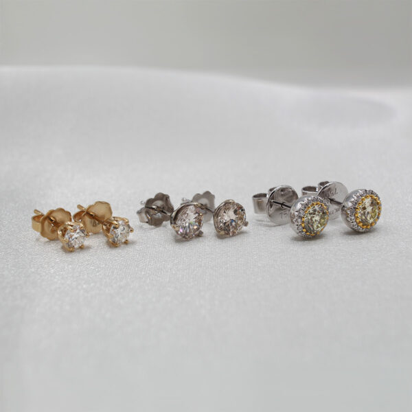 "Classic Stud" Diamond Stud Earrings - Image 3