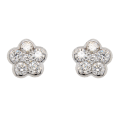 "Fancy Florals" Diamond Stud Earrings