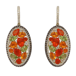 DABAKAROV Mexican Opal and Diamond Earrings