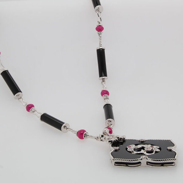 DABAKAROV Black Agate and Ruby Necklace - Image 3