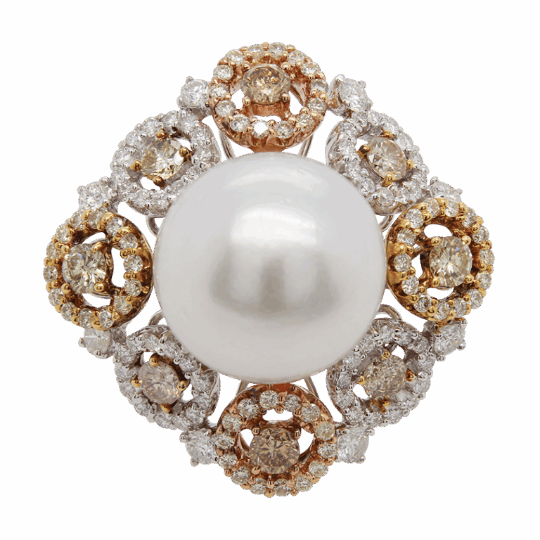 DABAKAROV Pearl and Diamond Ring