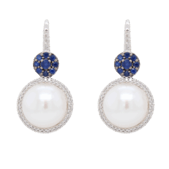 DABAKAROV Pearl and Sapphire Earrings