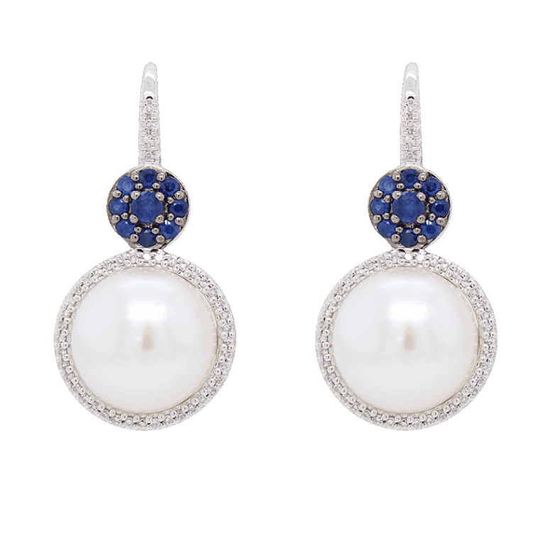 DABAKAROV Pearl and Sapphire Earrings