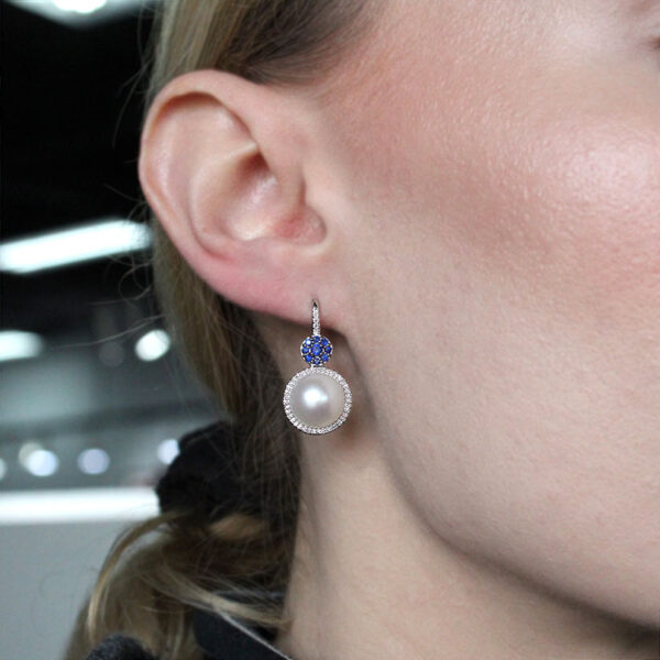 DABAKAROV Pearl and Sapphire Earrings - Image 3