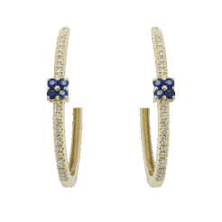 DABAKAROV Sapphire and Diamond Hoop Earrings