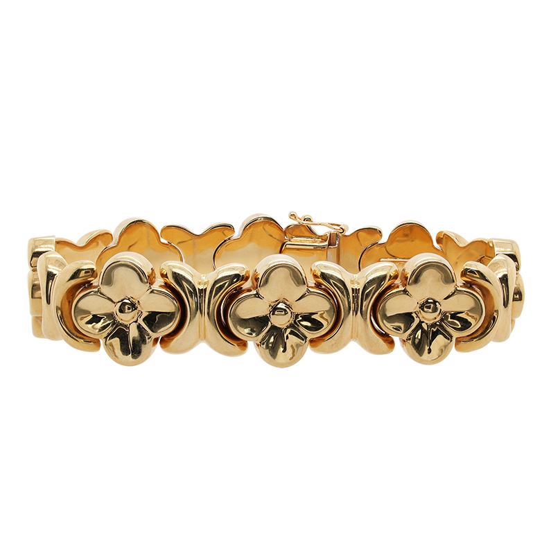 18k gold Italian bracelet and ring set - مجوهرات اليافعي جمان
