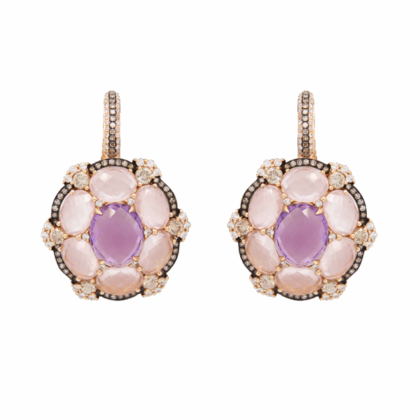 DABAKAROV Amethyst and Rose Quartz Earrings