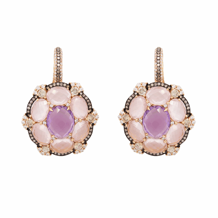 DABAKAROV Amethyst and Rose Quartz Earrings