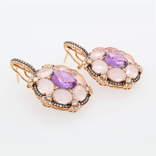 DABAKAROV Amethyst and Rose Quartz Earrings - Image 2
