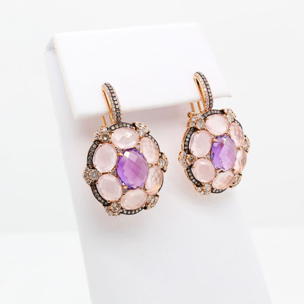 DABAKAROV Amethyst and Rose Quartz Earrings - Image 3