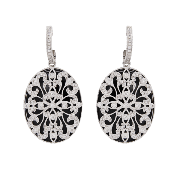DABAKAROV Black Agate Earrings