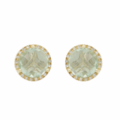 DABAKAROV Green Amethyst Stud Earrings