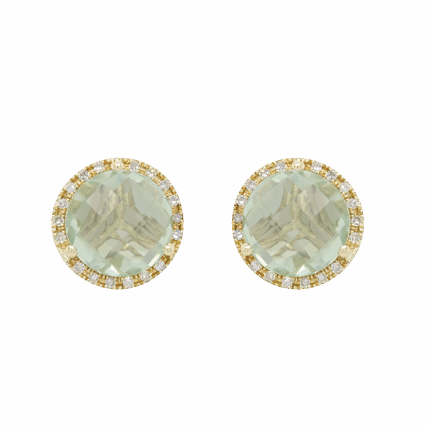 DABAKAROV Green Amethyst Stud Earrings