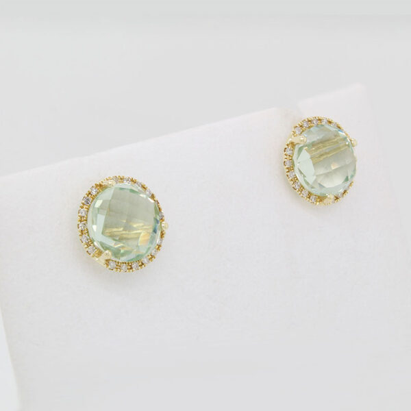 DABAKAROV Green Amethyst Stud Earrings - Image 2