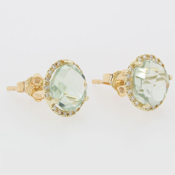 DABAKAROV Green Amethyst Stud Earrings - Image 3