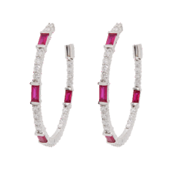 DABAKAROV Ruby Hoop Earrings