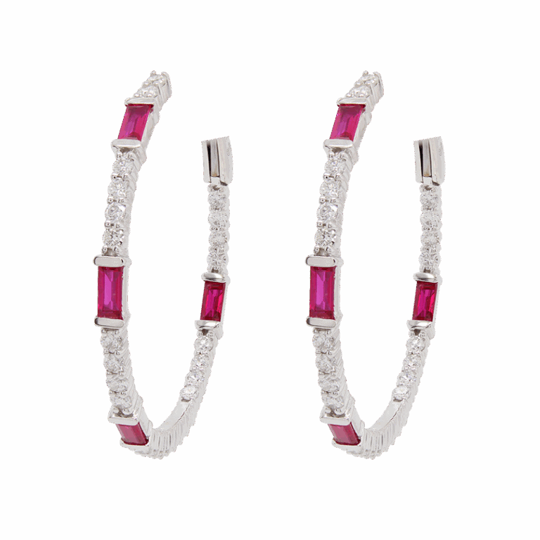 DABAKAROV Ruby Hoop Earrings