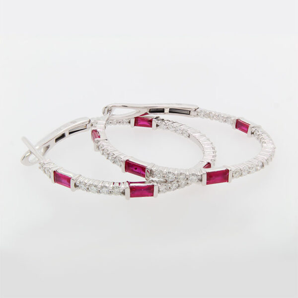 DABAKAROV Ruby Hoop Earrings - Image 2
