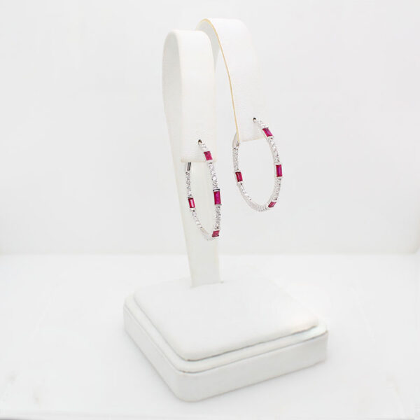 DABAKAROV Ruby Hoop Earrings - Image 3