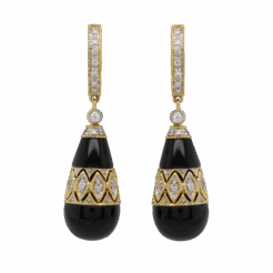 DABAKAROV Black Agate Earrings