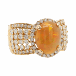 "Orangesicle" Opal Ring