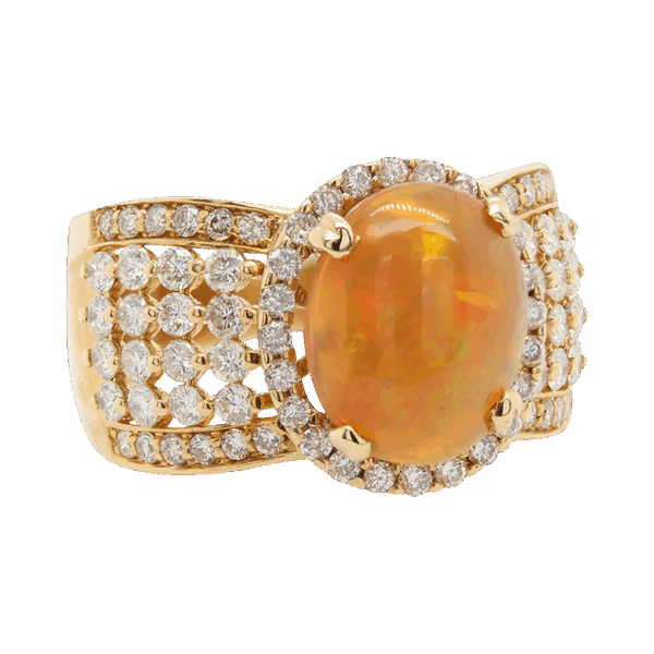 "Orangesicle" Opal Ring
