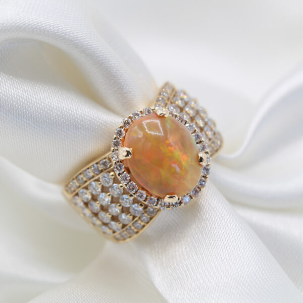 "Orangesicle" Opal Ring - Image 2