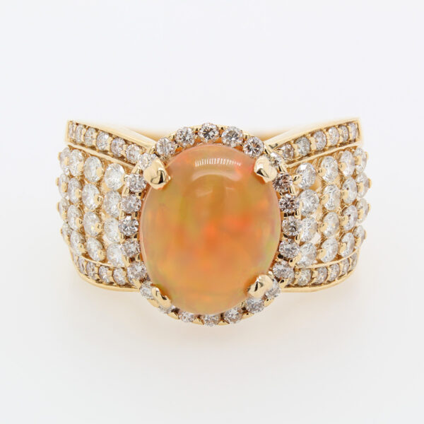 "Orangesicle" Opal Ring - Image 3