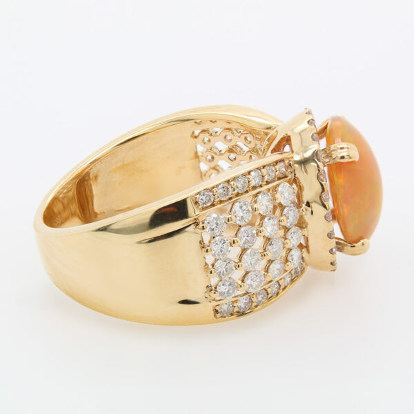 "Orangesicle" Opal Ring - Image 4