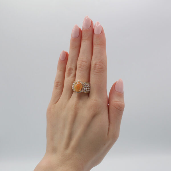 "Orangesicle" Opal Ring - Image 5